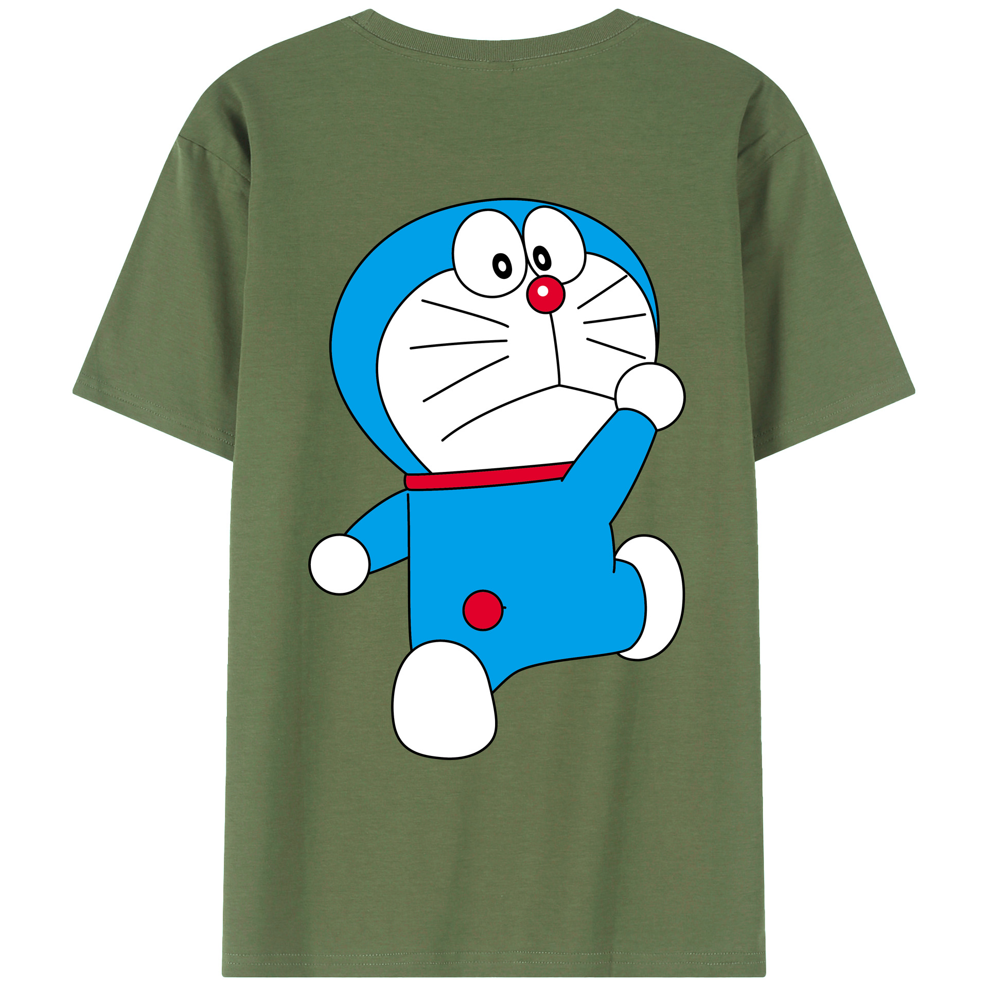 （画像用） ドラえもん Doraemon 綿100％ メンズ半袖Tシャツ（バックプリント） 通気性
